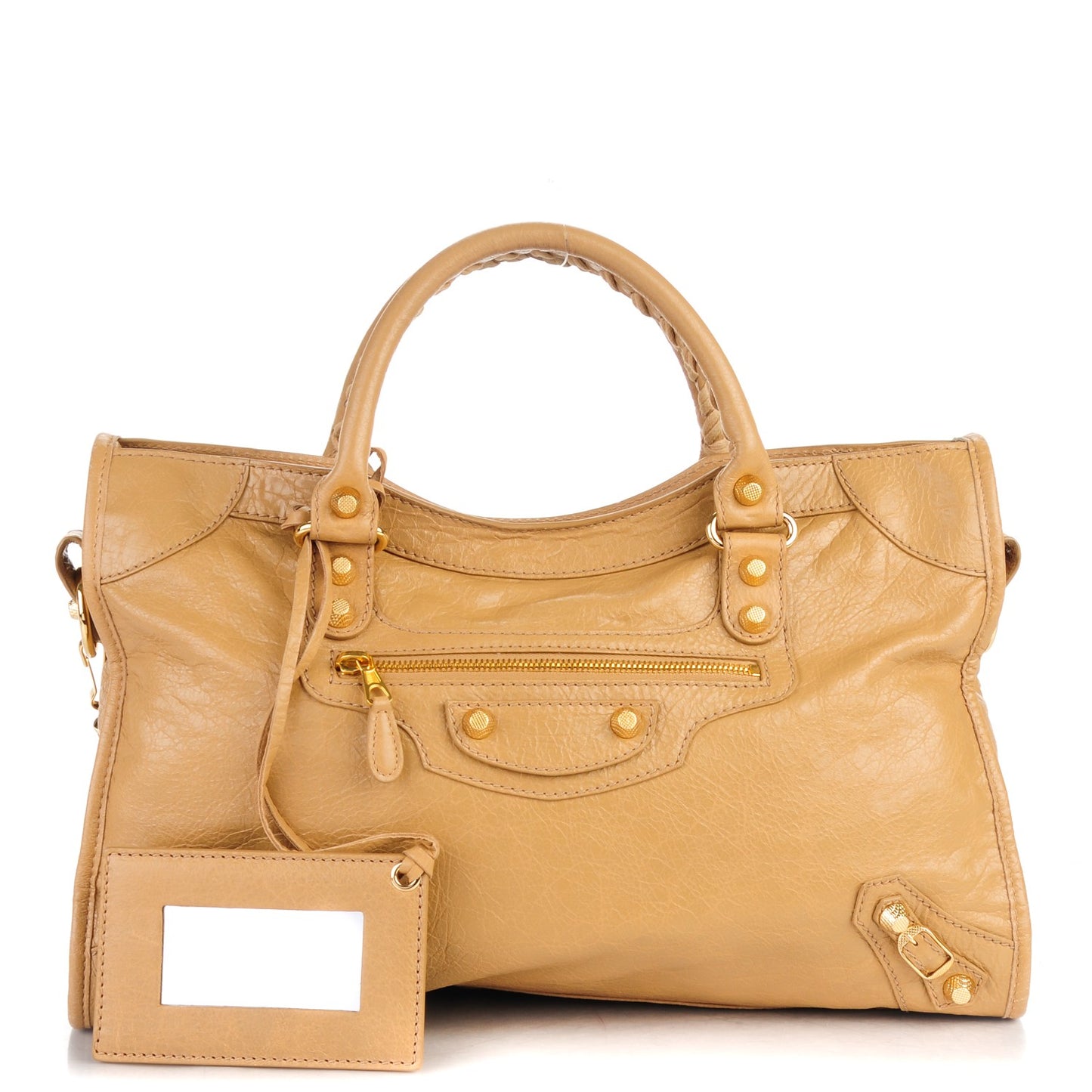 Agneau Giant 12 Gold Hardware City Beige Nougatine