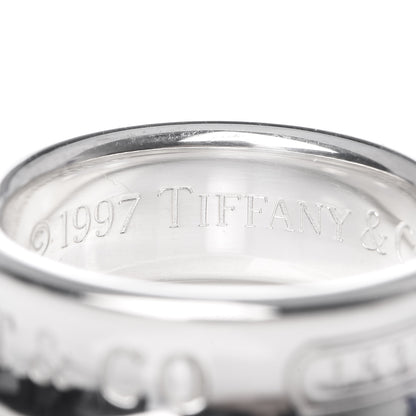 Tiffany Sterling Silver 1837 Band Ring 54 7 4 of 5