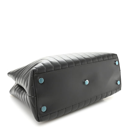 Saint Laurent Calfskin Y Quilted Monogram Large Loulou Shopper Storm 4 of 11