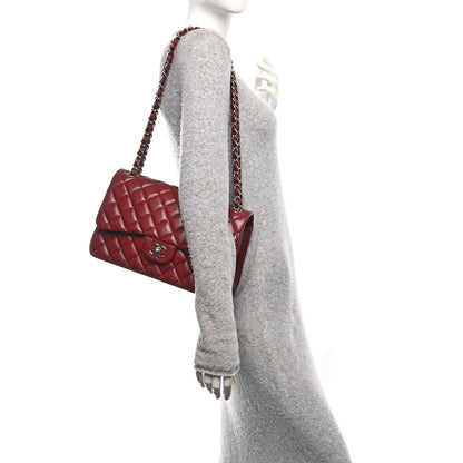 Chanel Caviar Quilted Jumbo Double Flap Dark Red 2 of 11