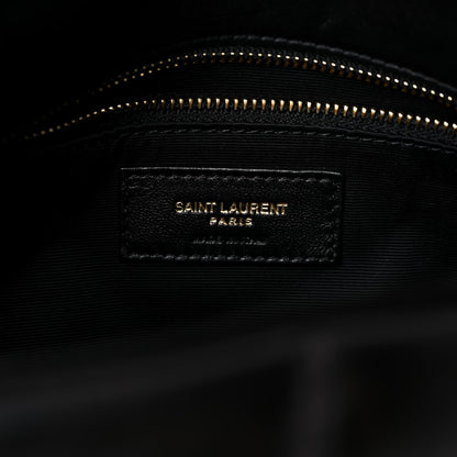Saint Laurent Lambskin Quilted Small Loulou Puffer Monogram Chain Satchel Black 6 of 15