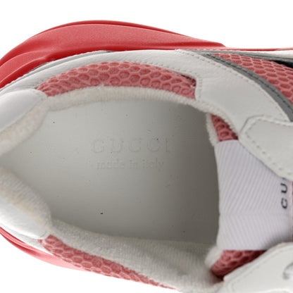 Gucci Lavaredo Eco Fabric Mesh Web Womens Rhyton Reflective Sneakers 39.5 Great White Water Rose Silver 6 of 8
