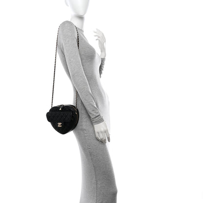 Chanel Lambskin Quilted CC In Love Heart Bag Black 2 of 10