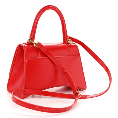 Balenciaga Shiny Box Calfskin Small Hourglass Top Handle Bag Bright Red 3 of 9