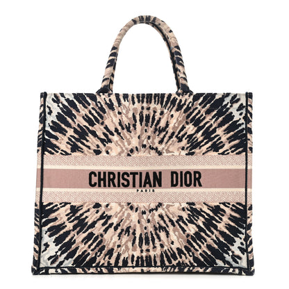 Christian Dior Canvas Embroidered Tie Dye Large Book Tote Multicolor 1 of 10