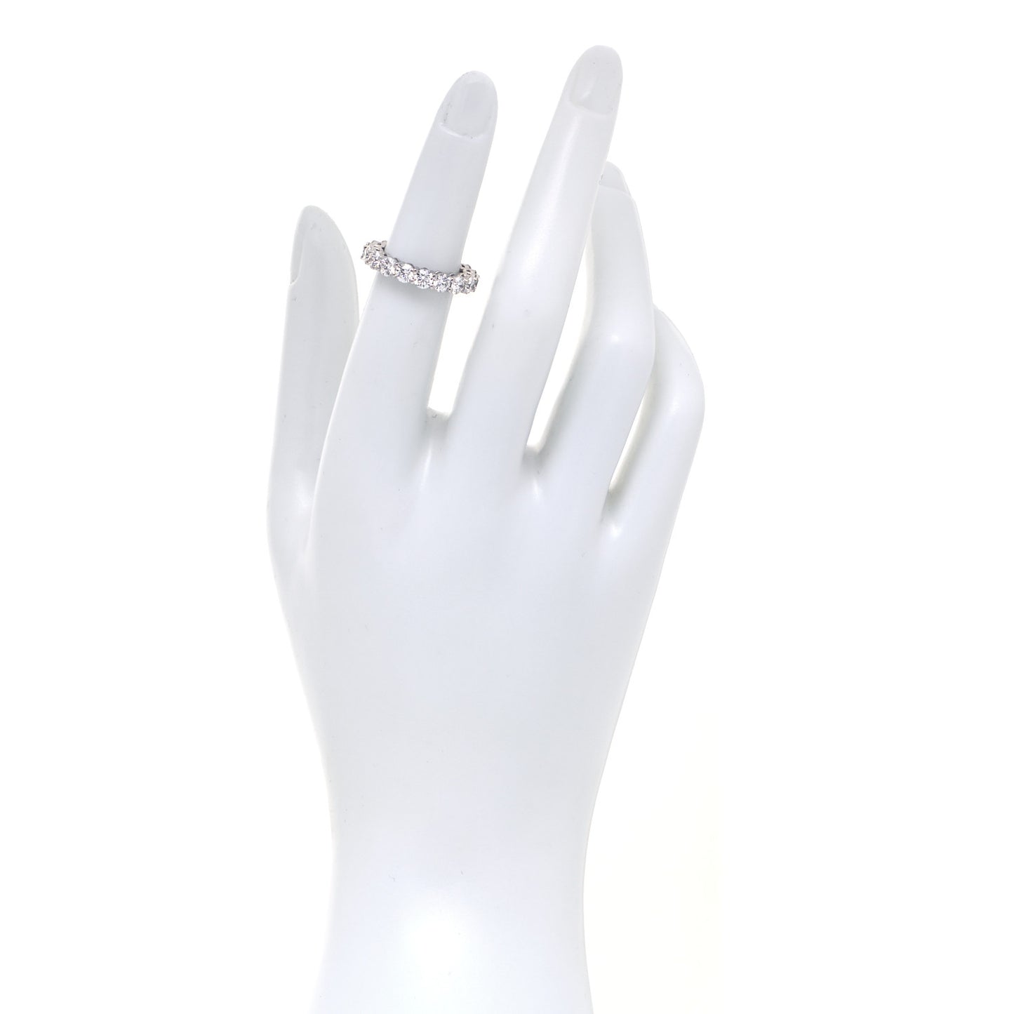 Platinum Diamond 3mm Embrace Eternity Band Ring 48 4.5