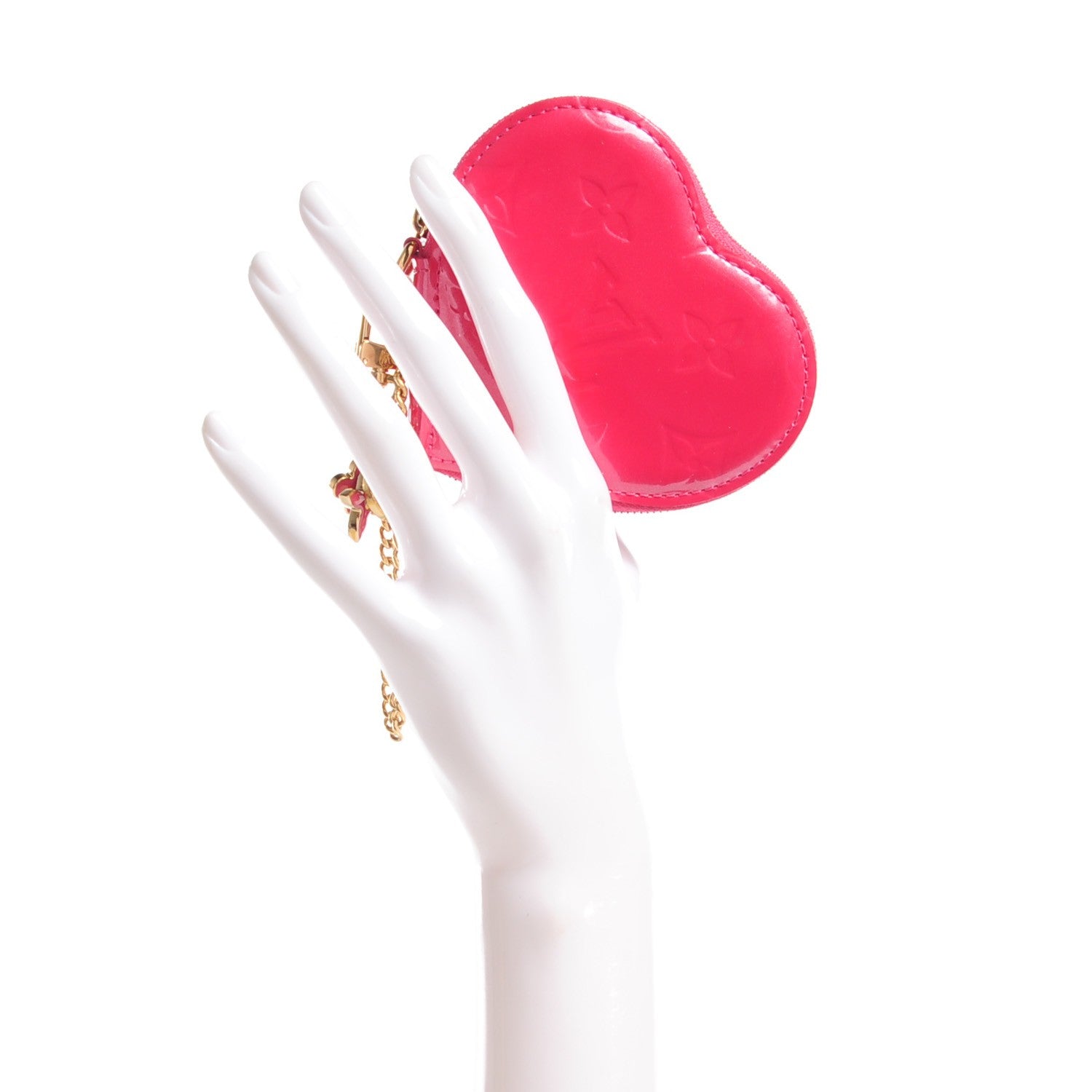 Louis Vuitton Vernis Heart Coin Purse Framboise 2 of 8