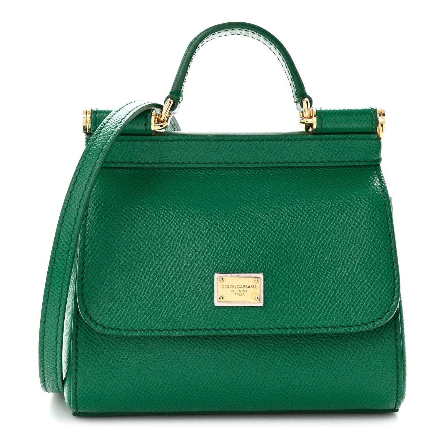 Dolce & Gabbana Dauphine Micro Miss Sicily Satchel Green 1 of 9