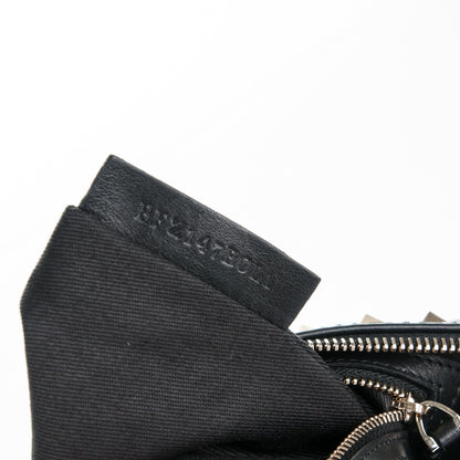Valentino Garavani Vitello Large Rockstud Zip Wristlet Pouch Black 7 of 7