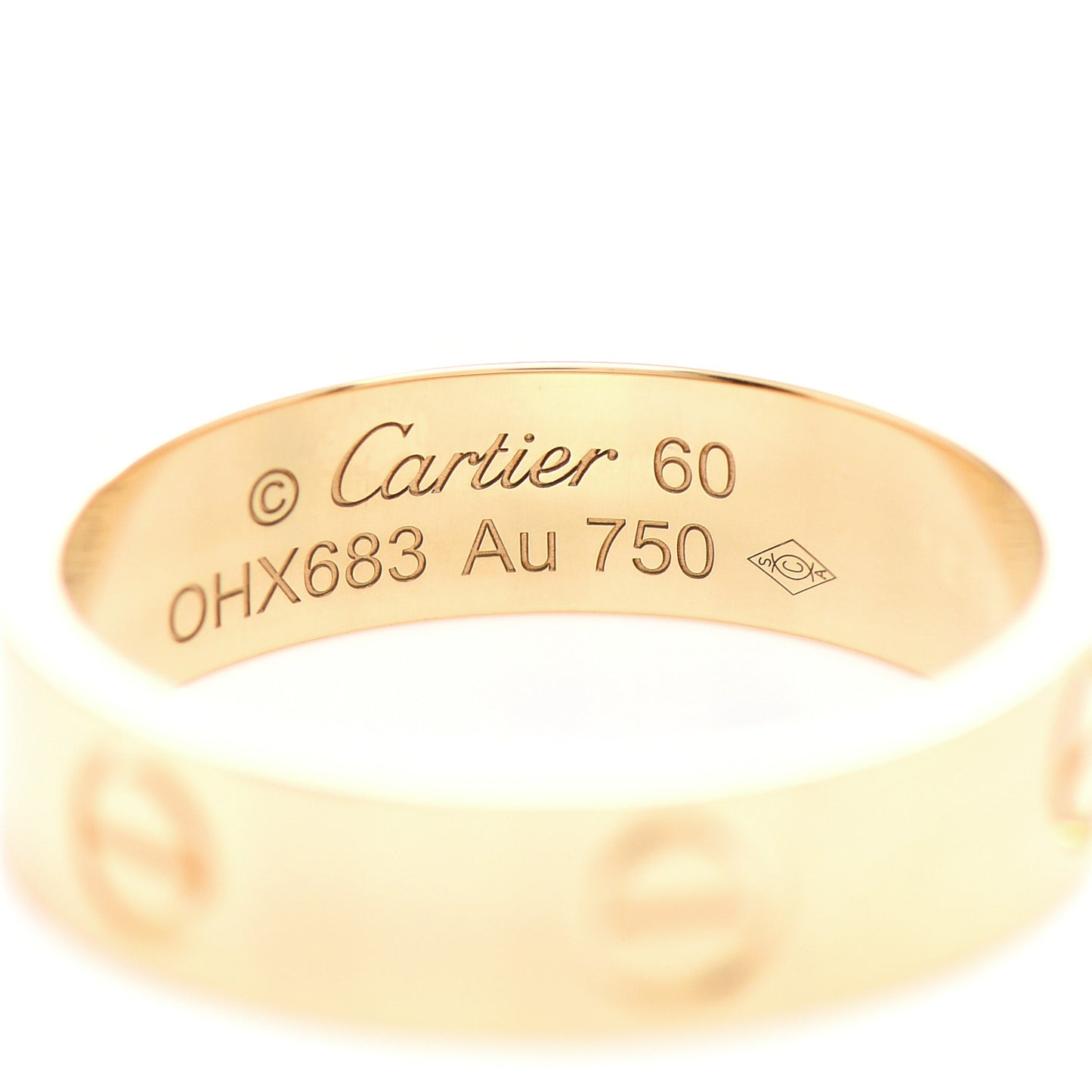 18K Yellow Gold 5.5mm LOVE Ring 60 9