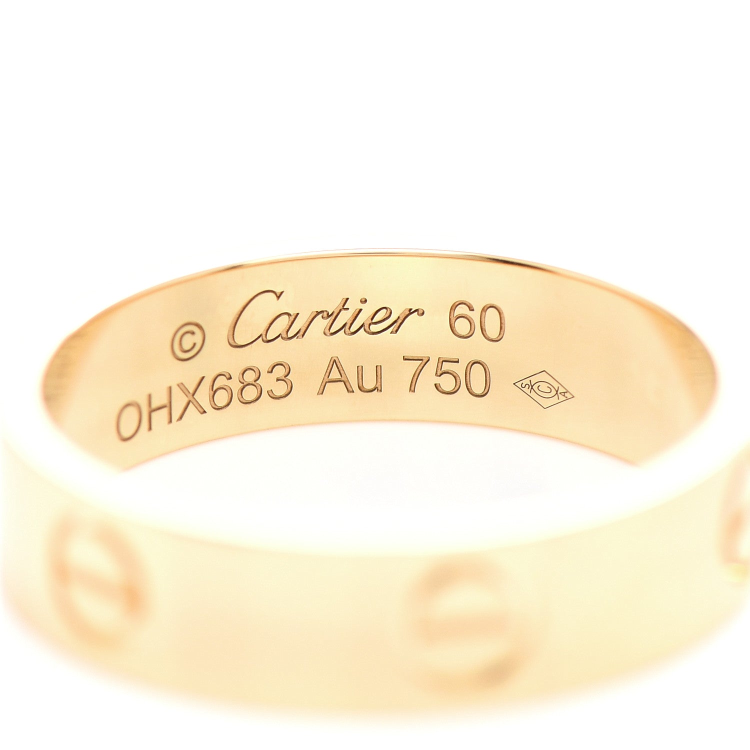 Cartier 18K Yellow Gold 5.5mm LOVE Ring 60 9 4 of 5