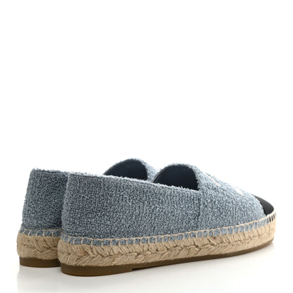 Chanel Fabric Grosgrain CC Espadrilles 38 Blue Black 4 of 10