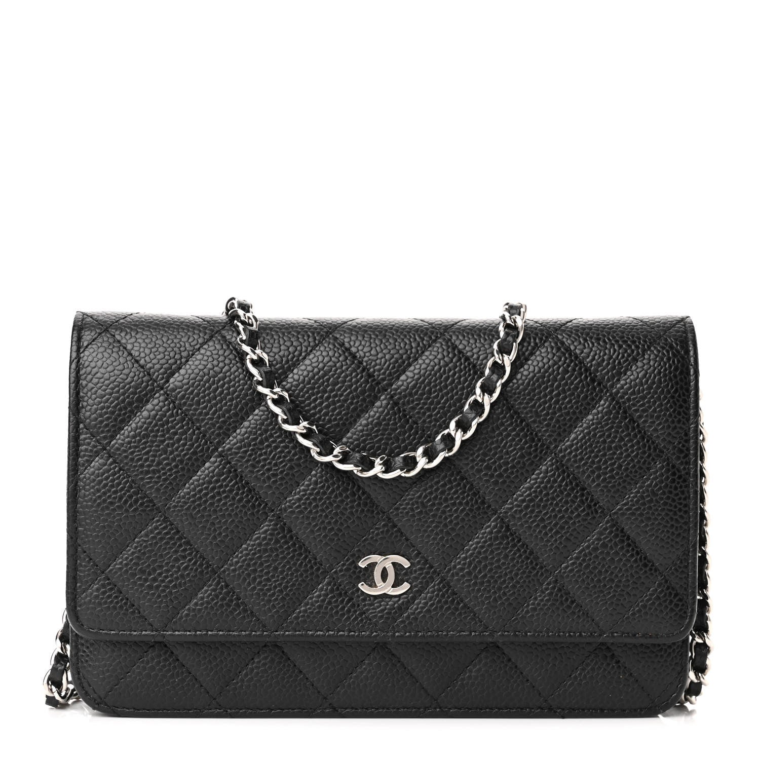 Chanel Caviar Quilted Wallet On Chain WOC Black 1 of 12
