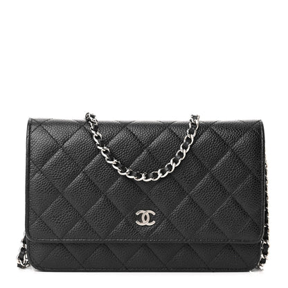 Chanel Caviar Quilted Wallet On Chain WOC Black 1 of 12