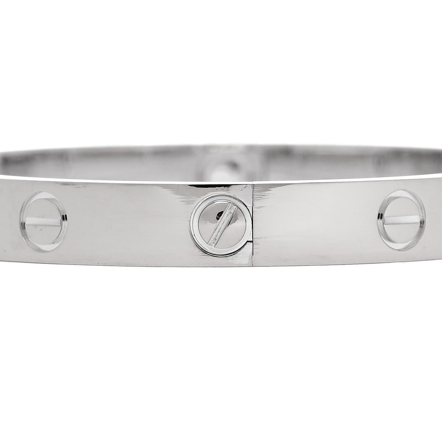 18K White Gold 4 Diamond LOVE Bracelet 16