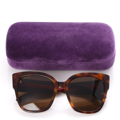 Gucci Acetate Square Frame Web Sunglasses GG0059S Tortoise 8 of 8
