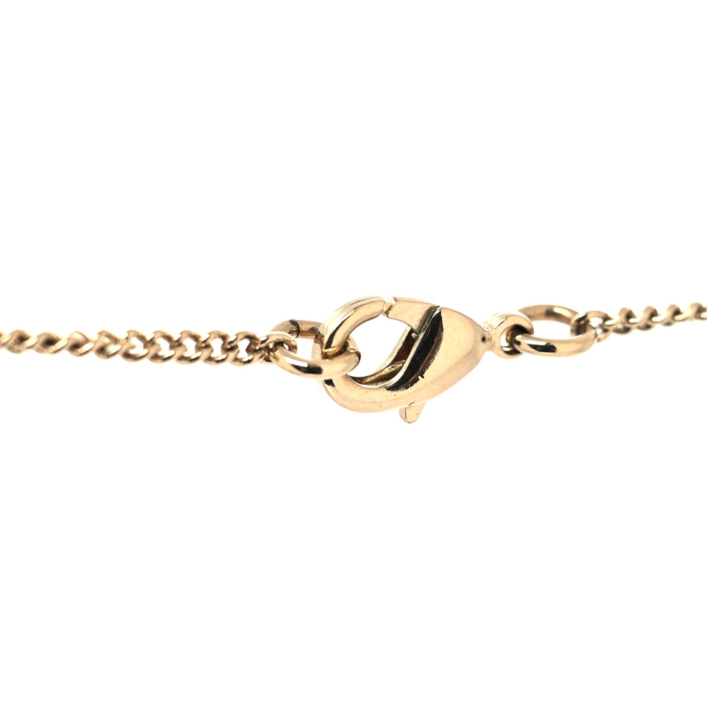 Baguette Crystal CC Necklace Gold