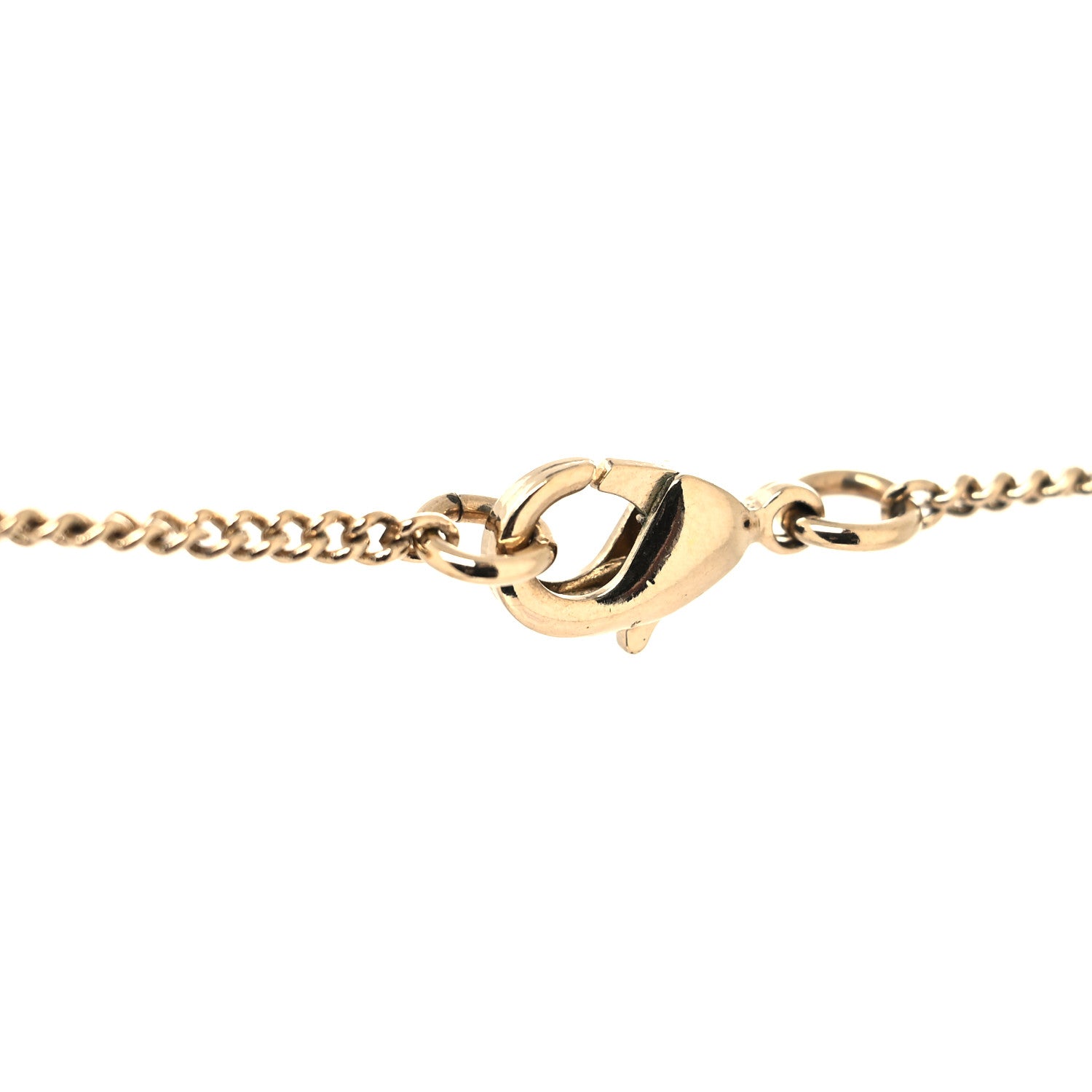 Chanel Baguette Crystal CC Necklace Gold 4 of 5