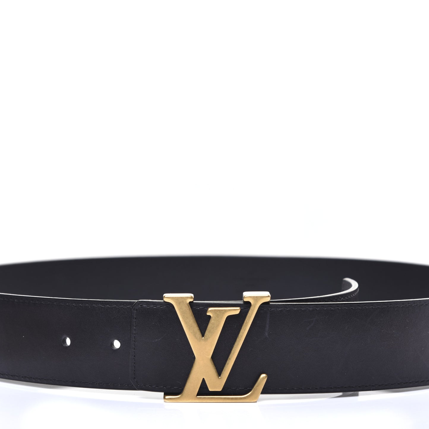 Calfskin 40mm LV Initiales Montaigne Belt 90 36 Black