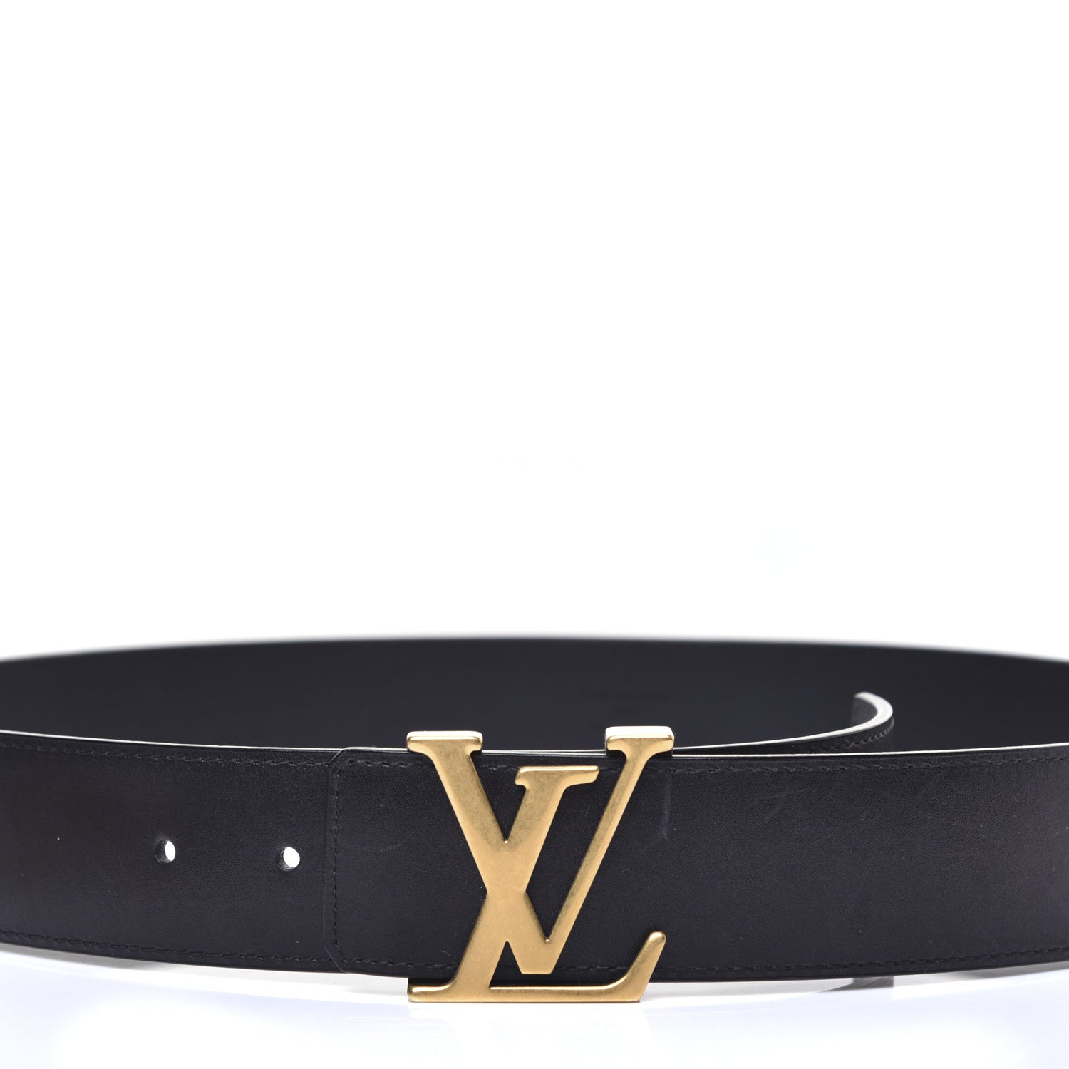 Louis Vuitton Calfskin 40mm LV Initiales Montaigne Belt 90 36 Black 6 of 6