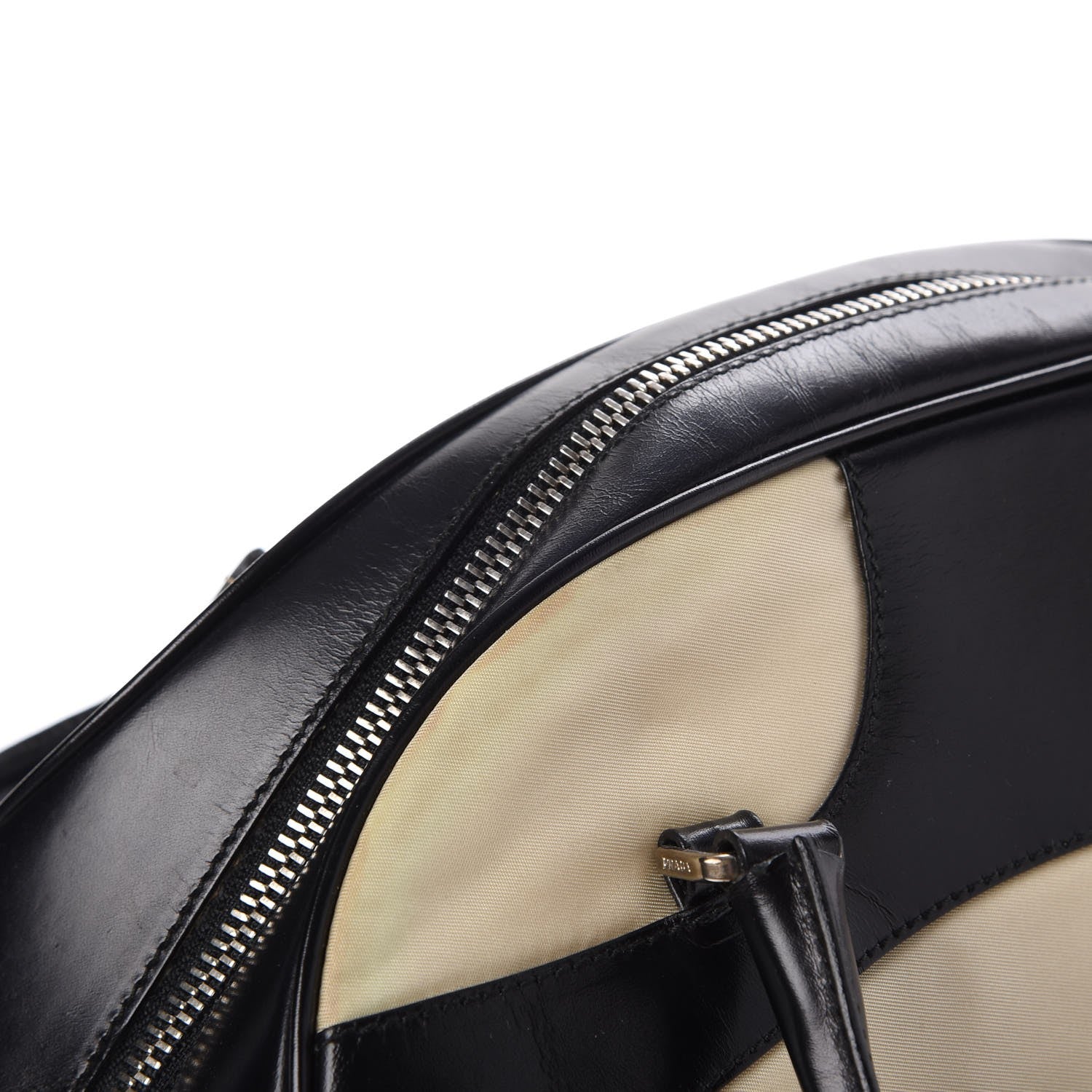 Prada Tessuto Nylon Vitello Small Bowling Bag Black 19 of 19