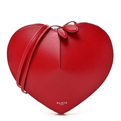Alaia Lux Calfskin Le Coeur Bag Lacquer Red 1 of 10