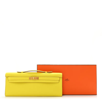 Hermes Swift Kelly Cut Clutch Pochette Lime 7 of 7
