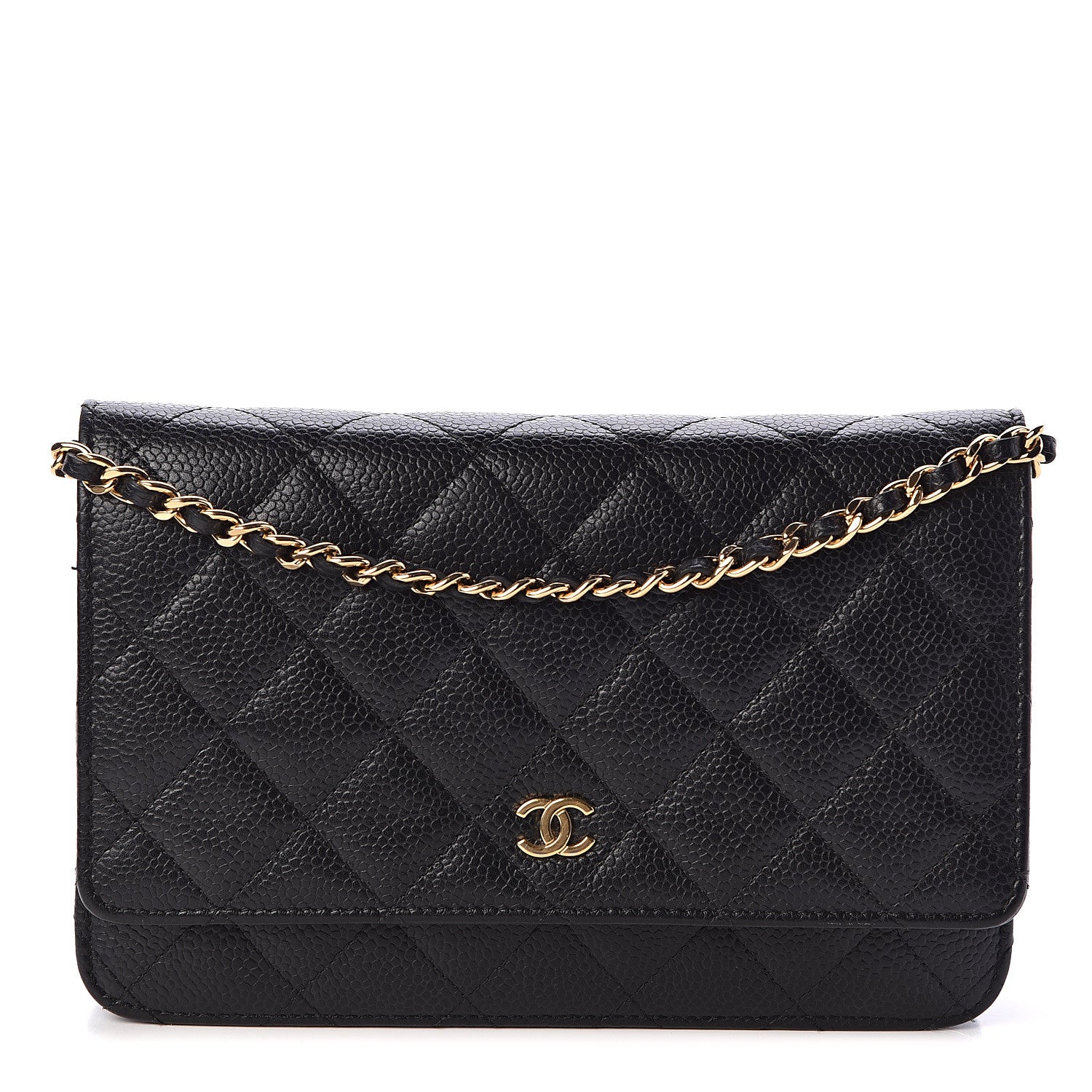 Chanel Caviar Quilted Wallet On Chain WOC Black 2 of 11