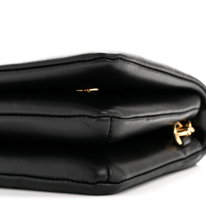 Louis Vuitton Lambskin Embossed Monogram Pochette Coussin Black 9 of 10