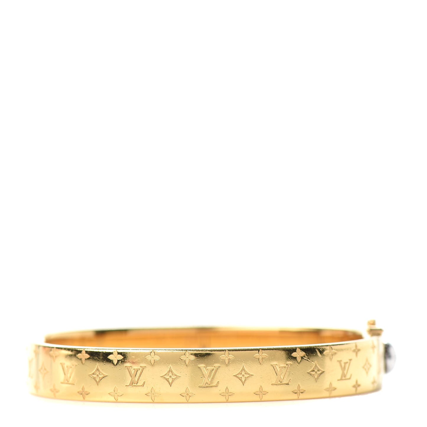 Brass Monogram Nanogram Cuff M Gold