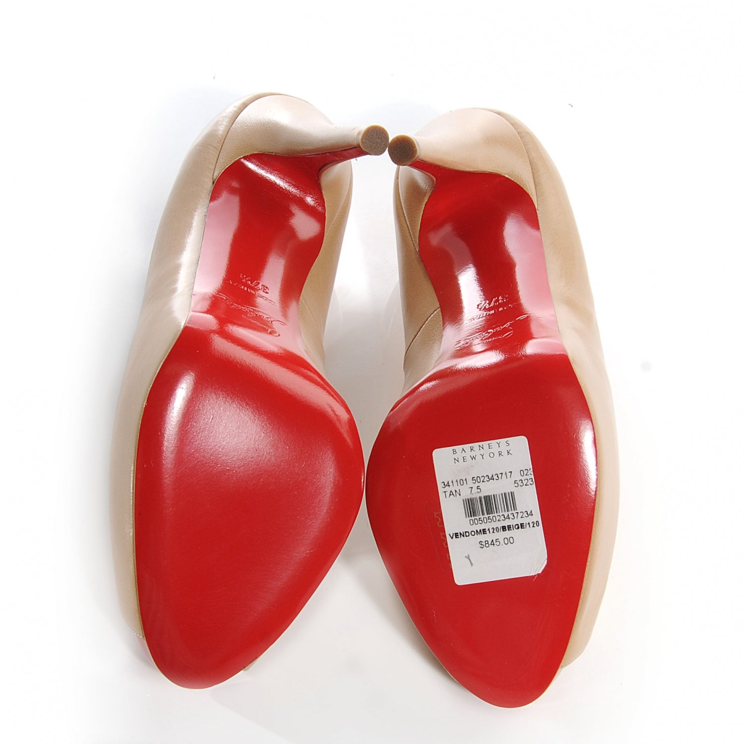 Christian Louboutin Kid Patent Vendome 120 Pumps 37.5 Corde Red 5 of 6