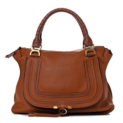 Chloe Calfskin Large Marcie Satchel Tan 1 of 12