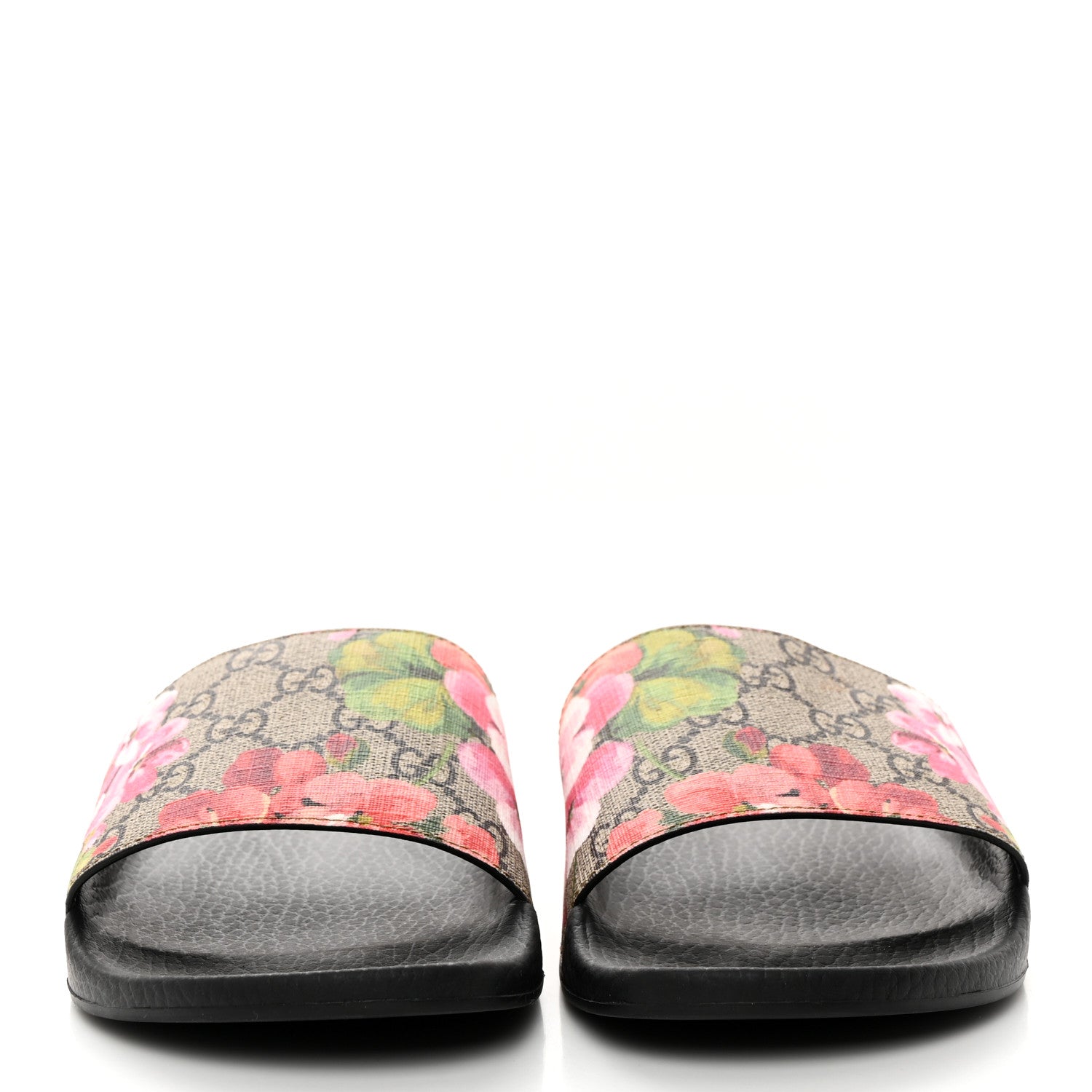 Gucci GG Supreme Monogram Blooms Slide Sandals 41 Beige Multicolor 2 of 9