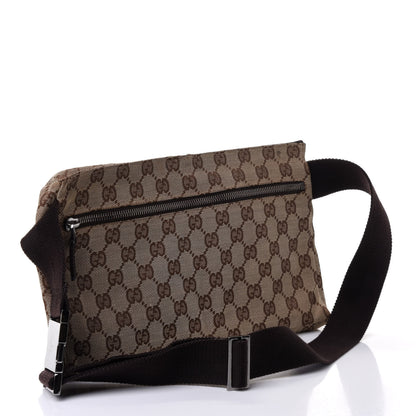 Gucci GG Monogram Web Double Pocket Belt Bag Ebony 2 of 4