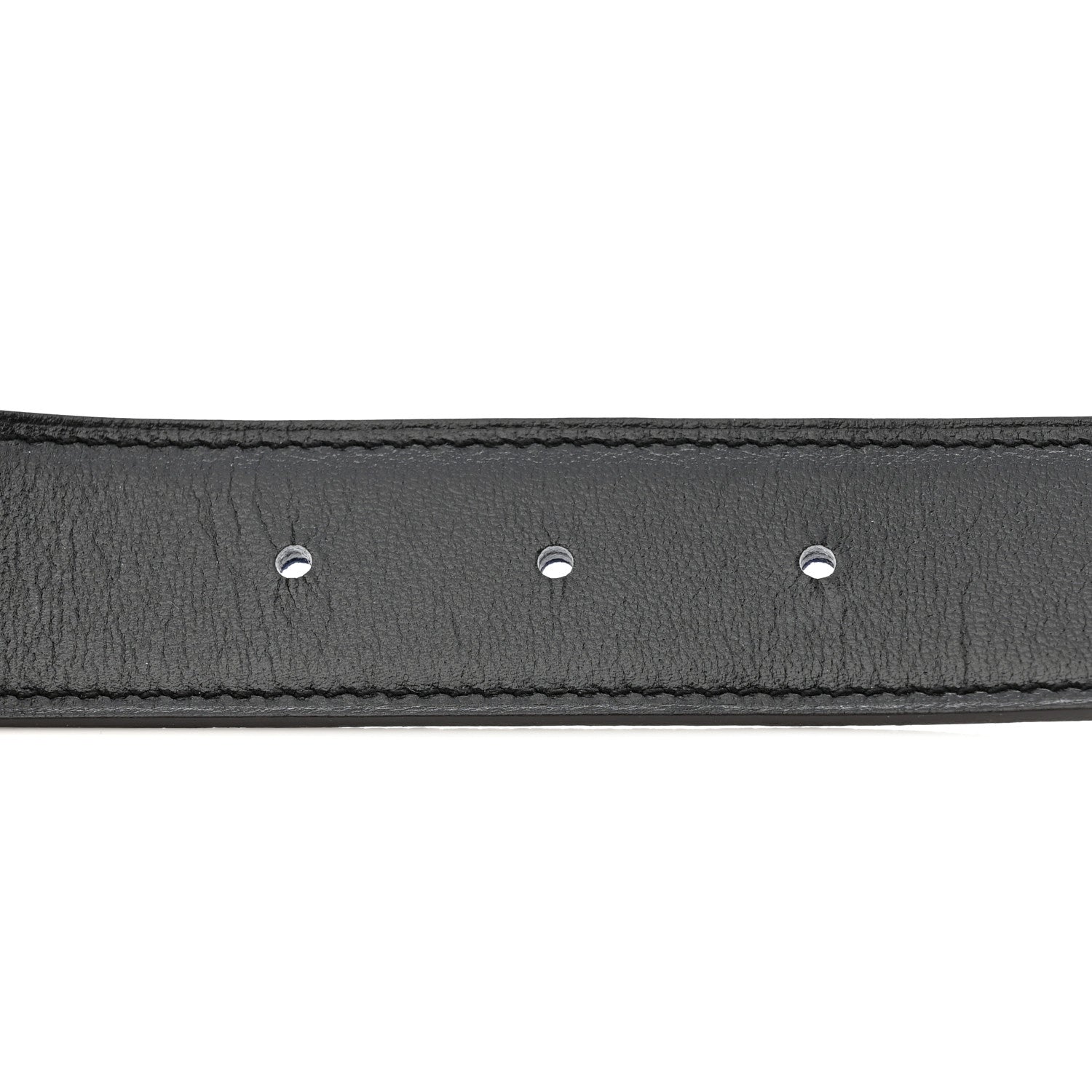 Hermes Box Togo 32mm Belt Strap 115 46 Black Bleu de Prusse 5 of 8
