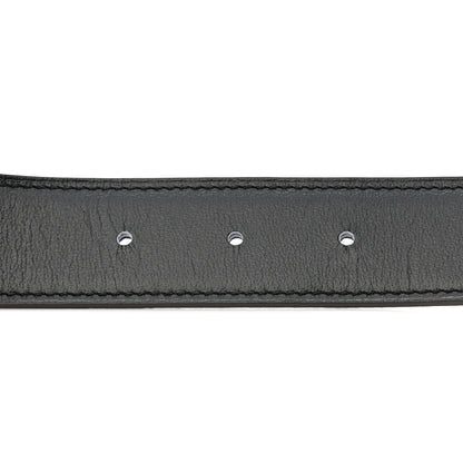 Hermes Box Togo 32mm Belt Strap 115 46 Black Bleu de Prusse 5 of 8