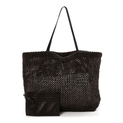 The Row Raffia Barn Tote  Dark Brown 3 of 10