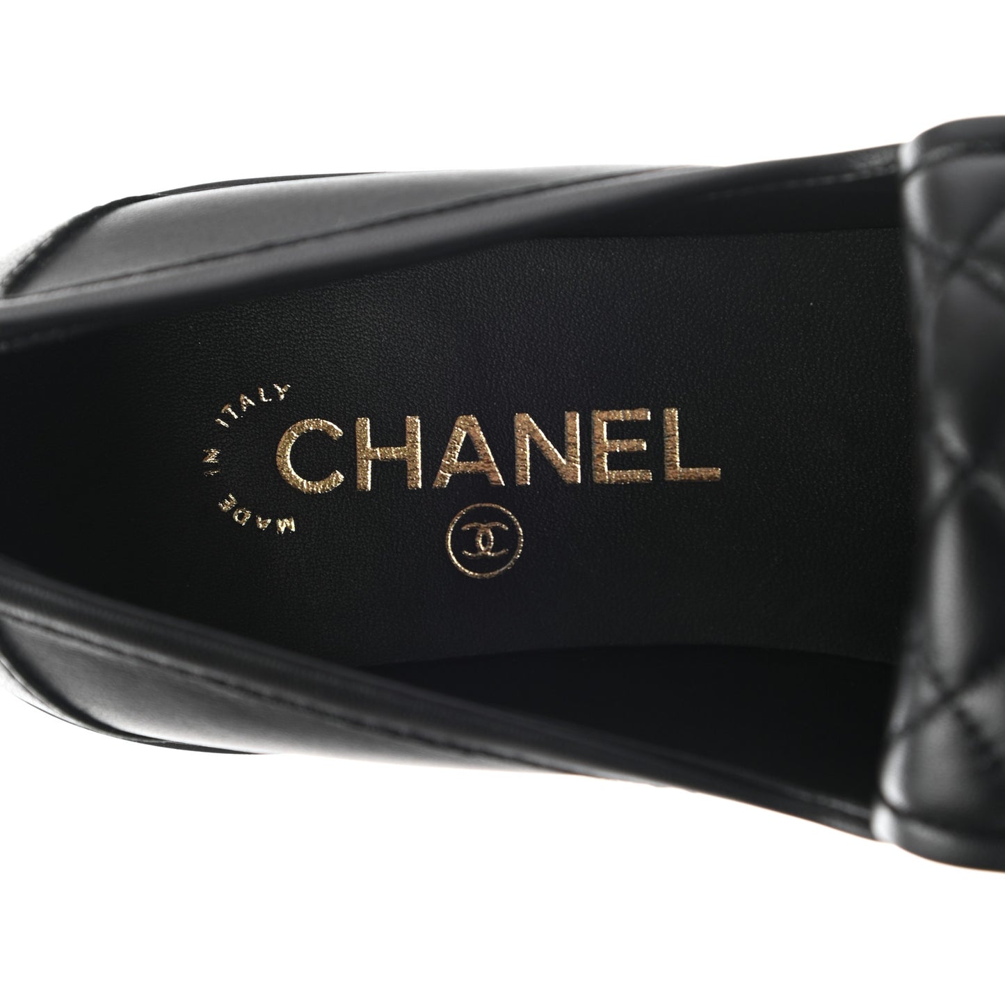 Lambskin Quilted CC Turnlock Loafers 41 Black