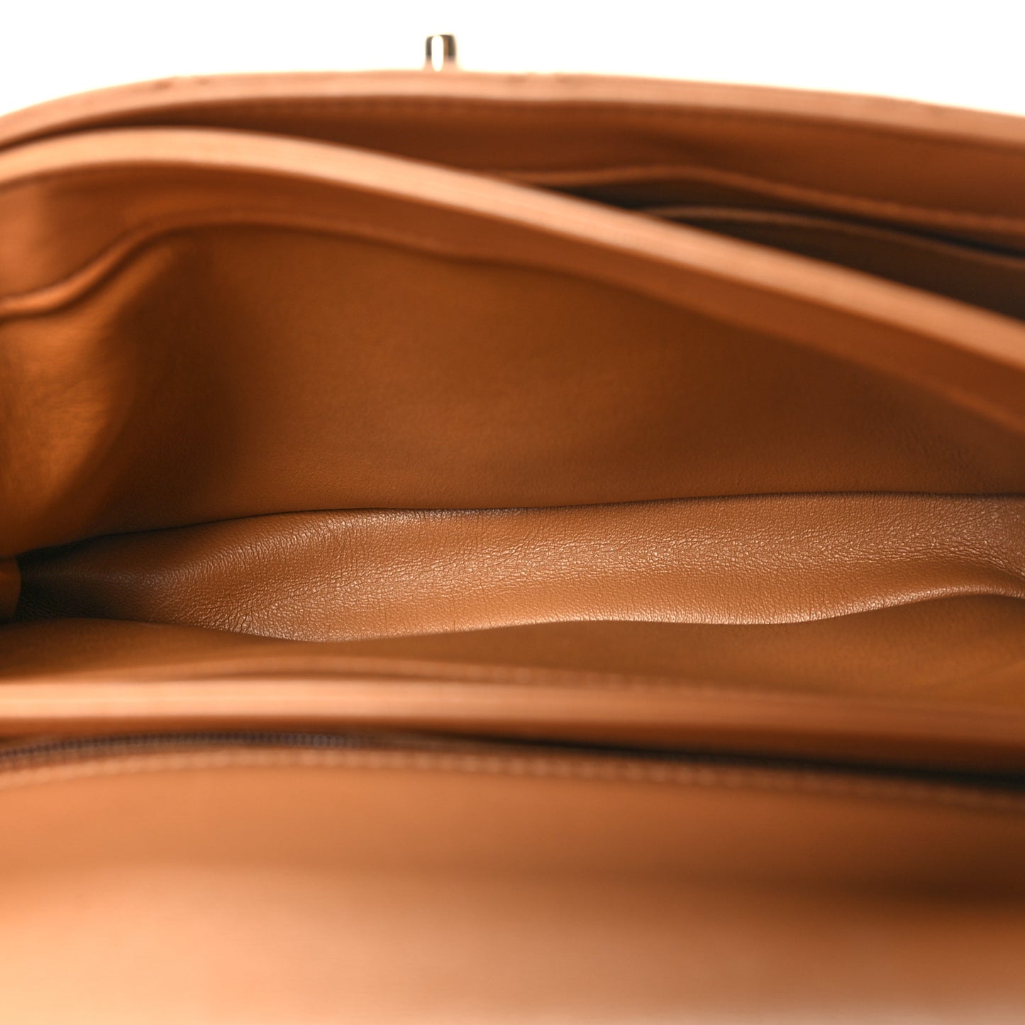 Lambskin Quilted Small Trendy CC Dual Handle Flap Bag Camel