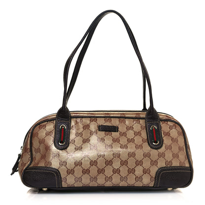 Gucci Crystal Monogram Web Princy Boston Brown 1 of 11
