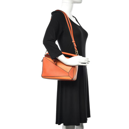 Loewe Calfskin Small Puzzle Bag Orange 2 of 9