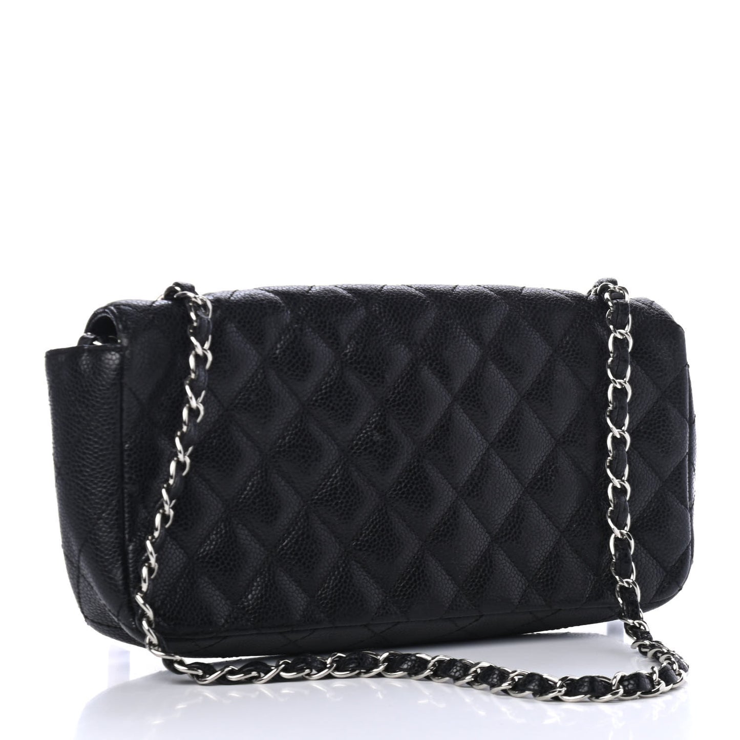 Caviar Quilted East West Flap Black