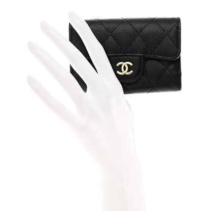 Chanel Caviar Quilted Classic 4 Key Holder Wallet Black 2 of 10