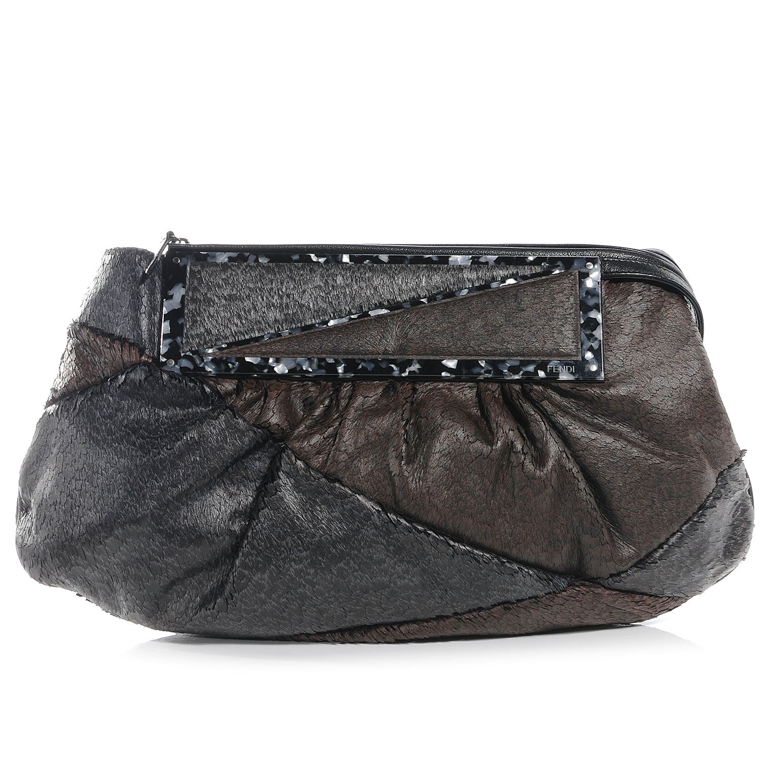 Fendi Calf Hair To You Convertible Clutch Grey 1 of 7