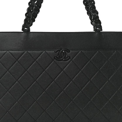 Chanel Caviar Quilted My Everything Large Shopping Tote Black 8 of 14