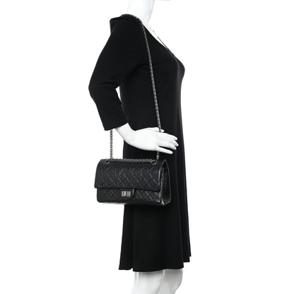 Chanel Aged Calfskin Quilted 2.55 Reissue 225 Flap Black 2 of 11