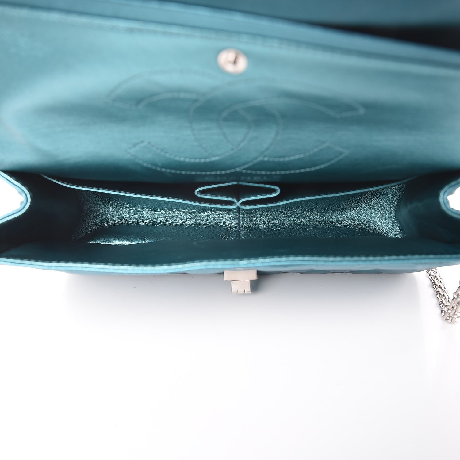 Chanel Metallic Calfskin Quilted 2.55 Reissue 226 Flap Turquoise 6 of 10