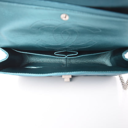 Chanel Metallic Calfskin Quilted 2.55 Reissue 226 Flap Turquoise 6 of 10