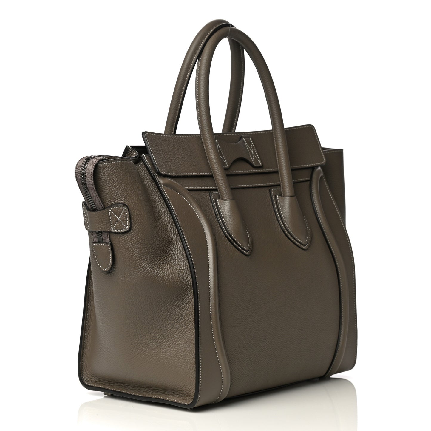 Drummed Calfskin Mini Luggage Souris
