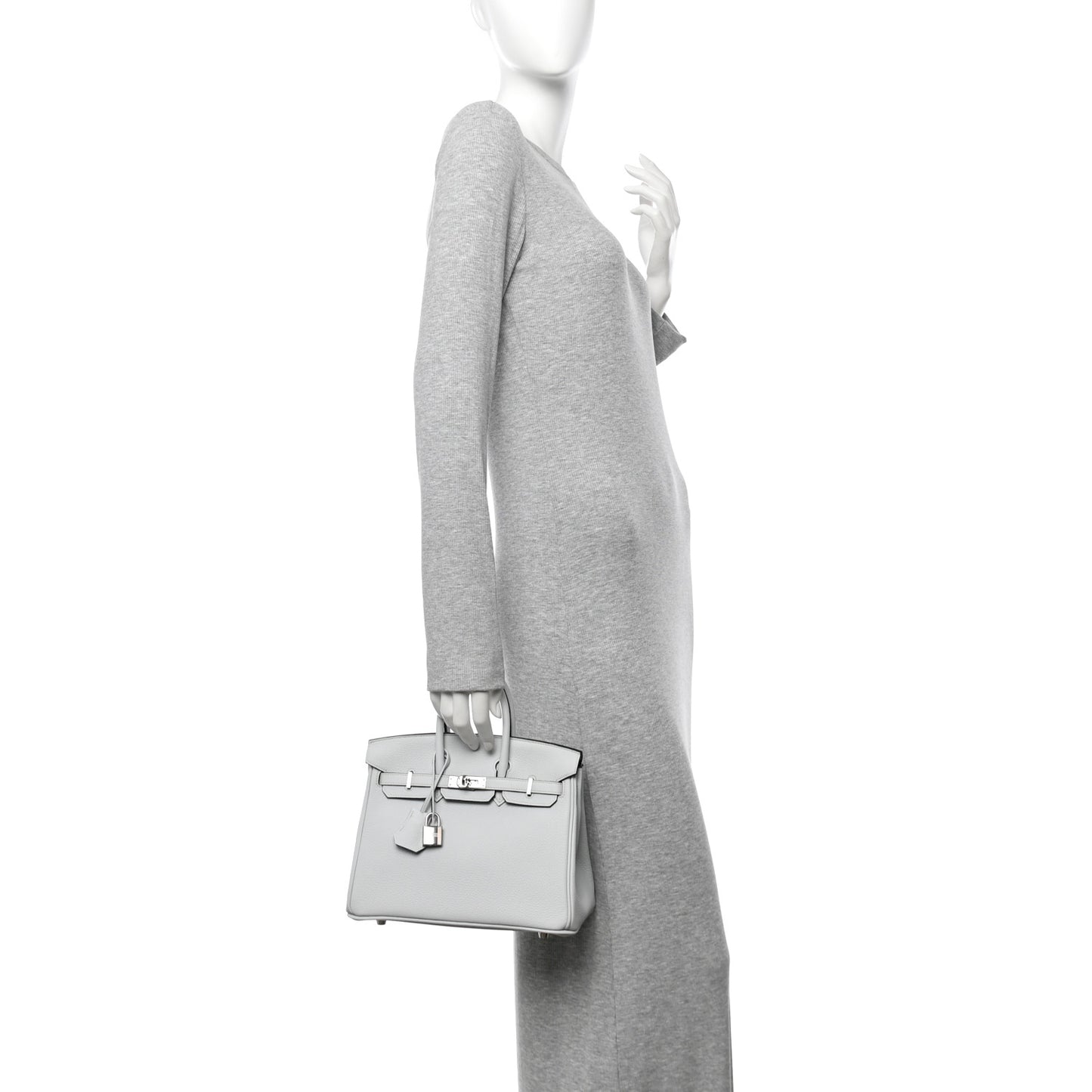 Togo Birkin 25 Gris Platine